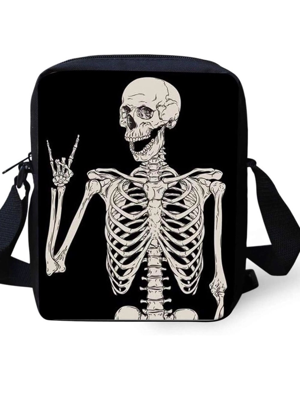 Rock and Roll Skeleton Crossbody Bag